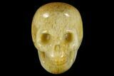 Realistic, Polished Yellow Aventurine Skull #116818-1